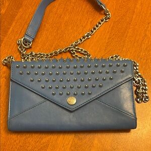 Rebecca Minkoff Blue Studded Chain Strap Women's Bag